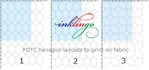 Inklingo POTC hexagons to print on fabric with your Inkjet