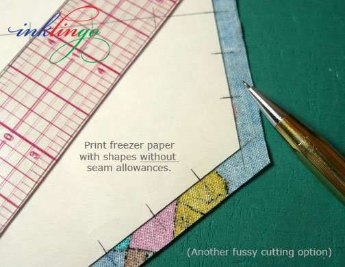 Inklingo Fussy Cutting with freezer paper templates