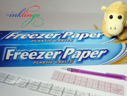 Freezer paper for templates