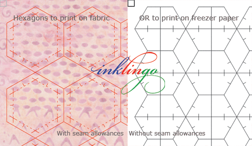 Inklingo shapes with and without seam allowances