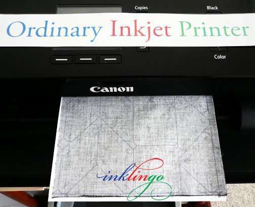 Print shapes on fabric with your ordinary Inkjet printer