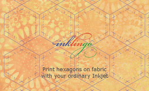 Print hexagons on fabric with Inklingo