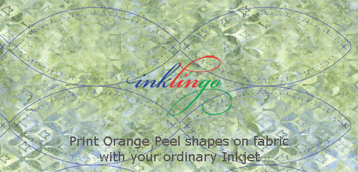 Print Orange Peel shapes on fabric with Inklingo