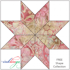 8 Pointed Stars with the Free Inklingo shape collection