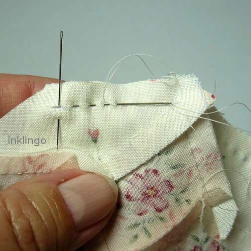 Hand piecing with a running stitch