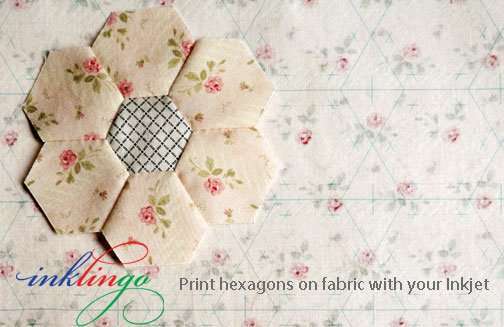 Print hexagons on fabric with Inklingo