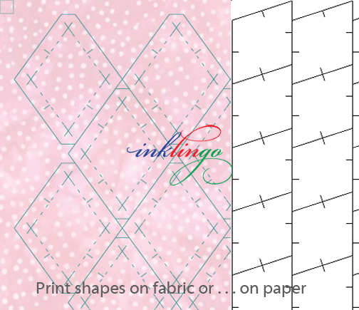 Print diamonds on fabric or on paper with Inklingo