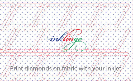 Diamond templates on fabric