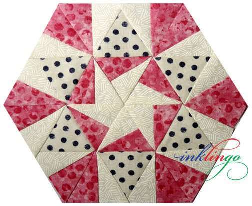 Pieced Hexagon Quilt Block