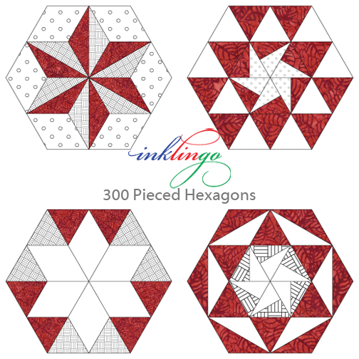 Inklingo Pieced Hexagons