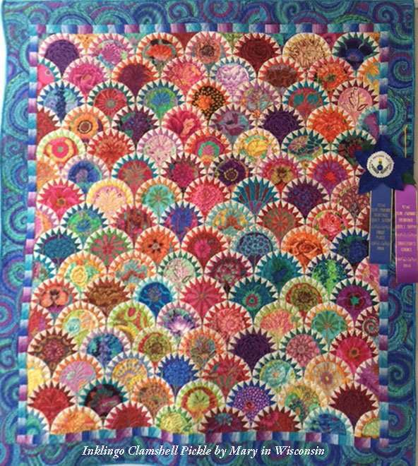 Clamshell Pickle quilt by Mary with Inklingo