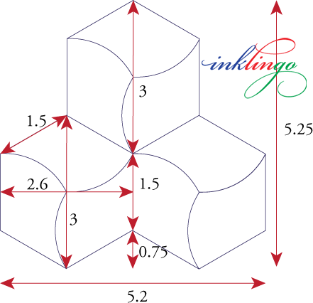 Dimensions of hexagon