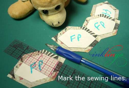 Mark sewing lines.