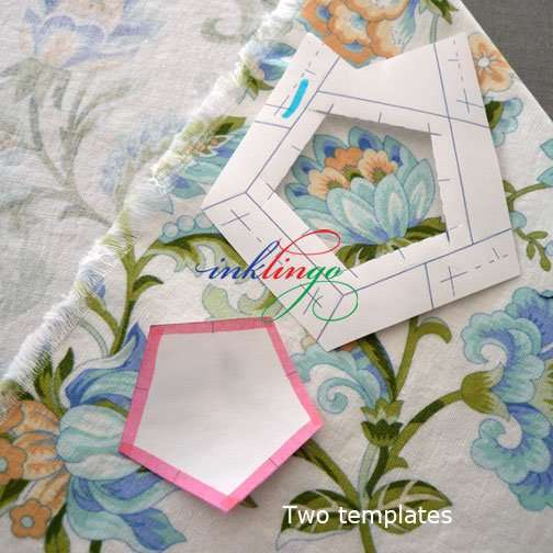 Window template and template without seam allowances