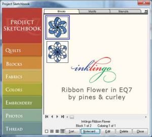 Inklingo Ribbon Flower in EQ7