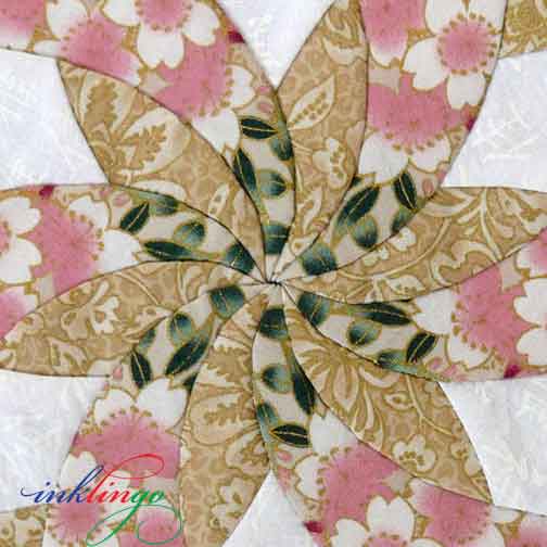 Ribbon Flower Quilt Block