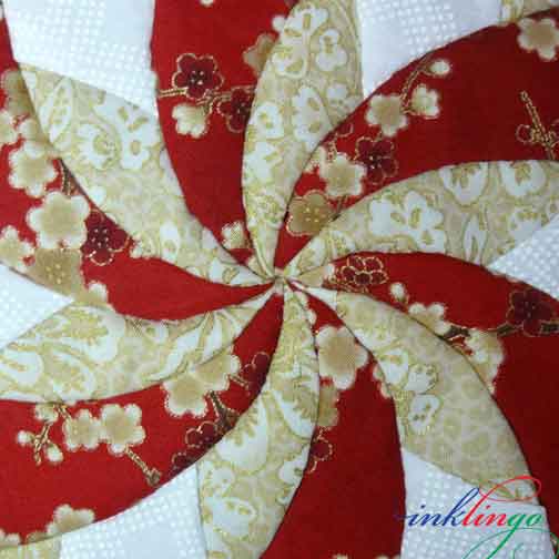 Ribbon Flower Quilt Block