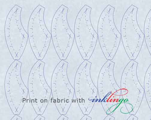 Inklingo Ribbon Flower shapes to print on fabric