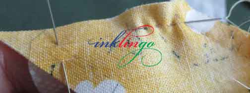 Sew with a running stitch