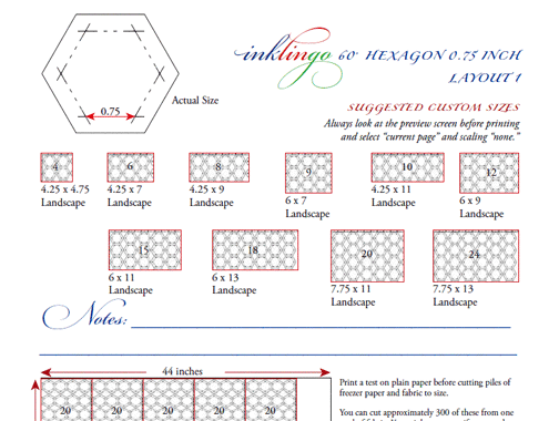 Print hexagons on fabric