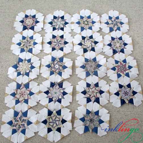 Silent Garden quilt stars