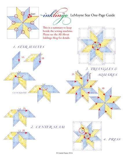 One Page Guide for 8-pointed stars