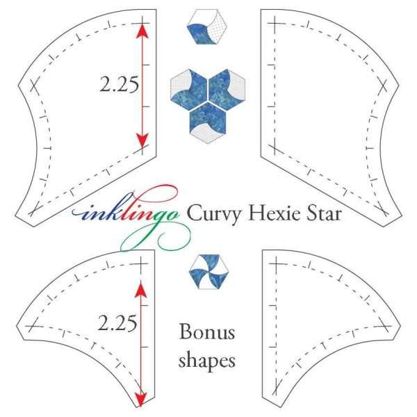 templates for Curvy Hexie Star