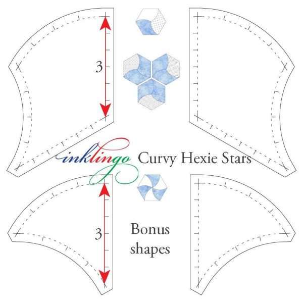 templates for Curvy Hexie Star