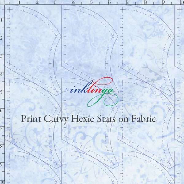 Print curvy hexie shapes on fabric with your Inkjet