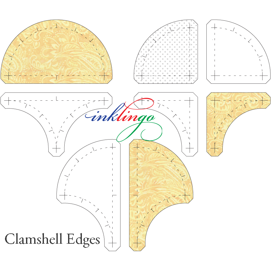 dimensions Clamshell edges 3 inch shapes