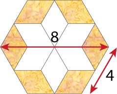 4-inch Pieced Hexagons