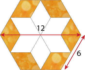 6-inch Pieced Hexagons