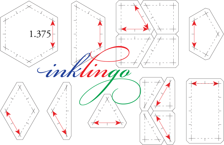 Templates for Pieced Hexagons