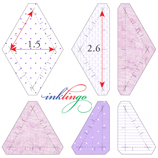 MYCENSE 60 Degree Diamond Quilting Template Sewing Ruler Professional  Acrylic Durable Template Sampler for DIY Quilting, Medium