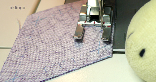 Sew diamond quilt by machine