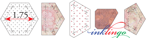 0.875 inch diamond templates