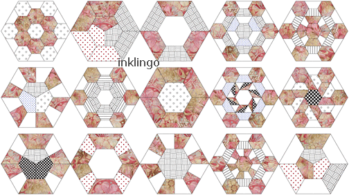 Pieced Hexagon designs