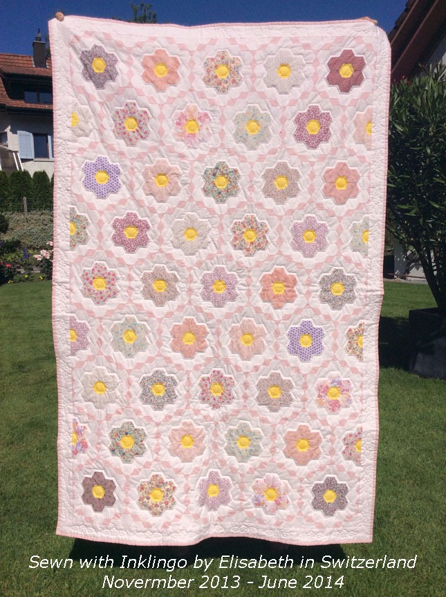 Inklingo Hexagon Quilt by Elisabeth in Switzerland