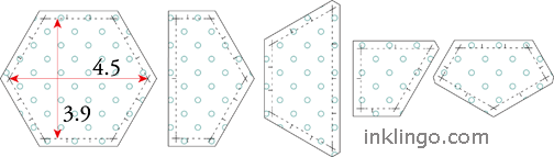 2.25 inch hexagon templates