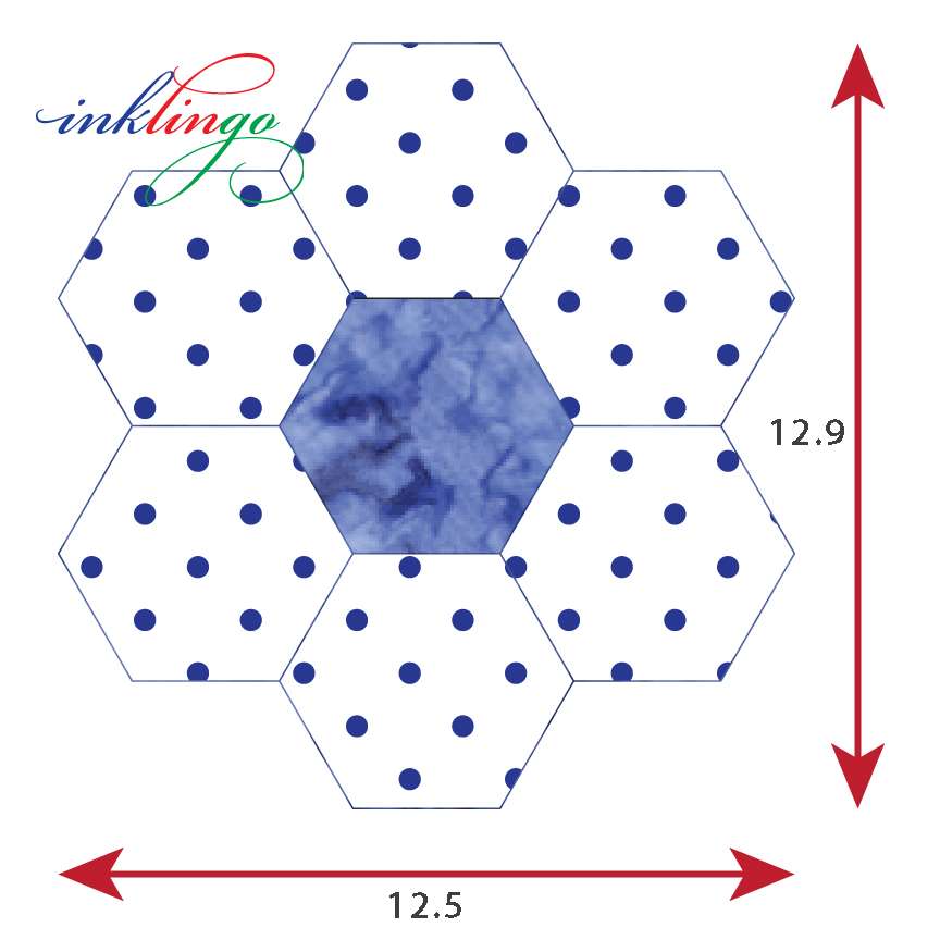 5pcs Hexagon Quilting Template Transparent Pressure Plate( Hole: 3mm) with 5 Mixed size, Size: 30x34.5x2.5mm, Black