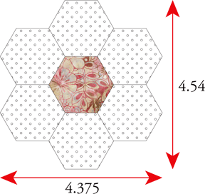 dimensions of 0.875 inch hexagon flowers