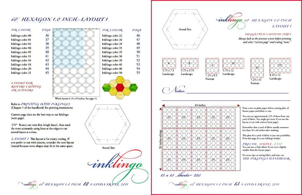 Inklingo Catalogue of Shapes