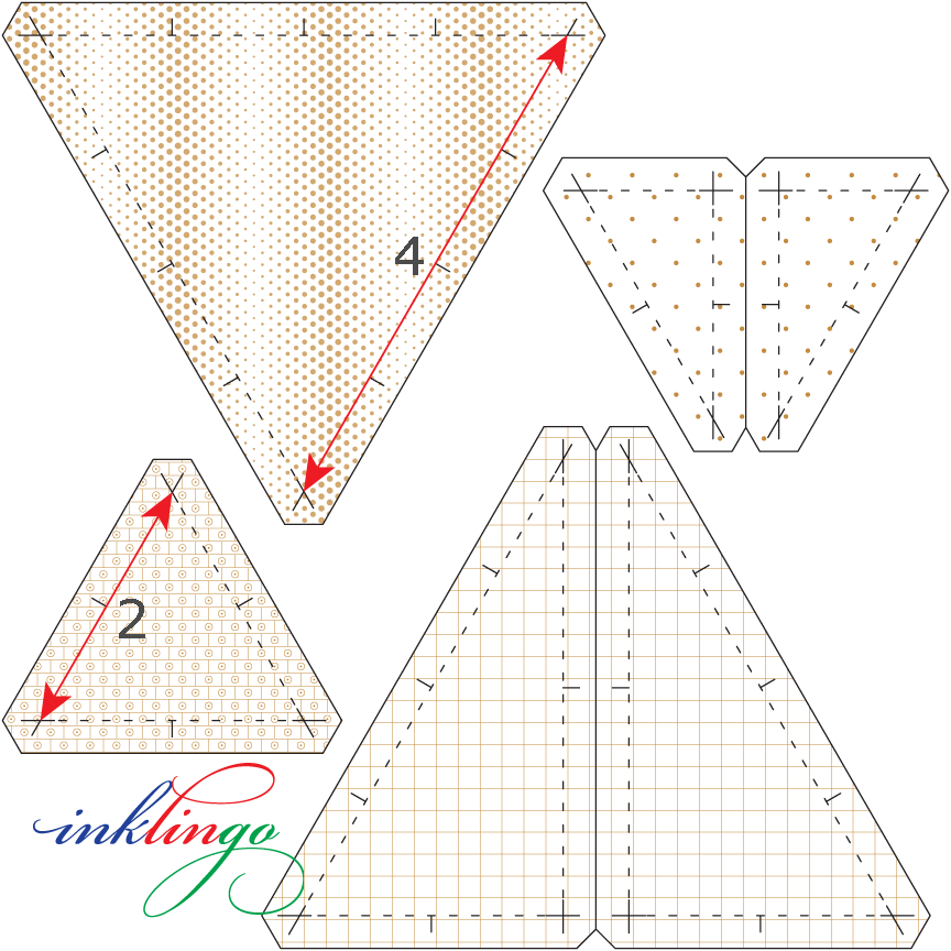 templates for 60° triangles 2 and 4 inch