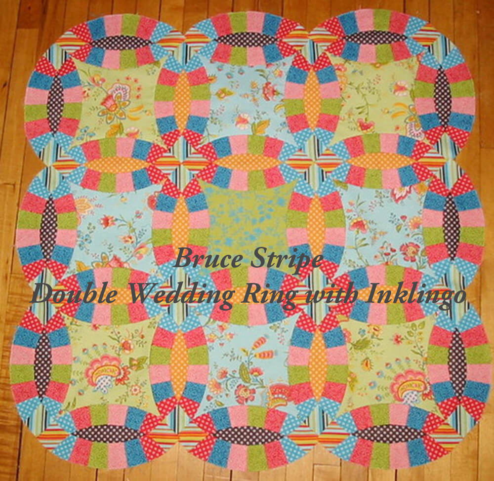 Inklingo Double Wedding Ring Quilt by Bruce Stripe