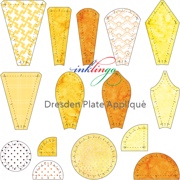 Dresden Plate blades to applique