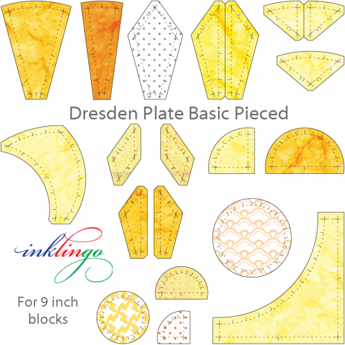 Dresden Plate Basic Pieced Download - Quilt with Inklingo