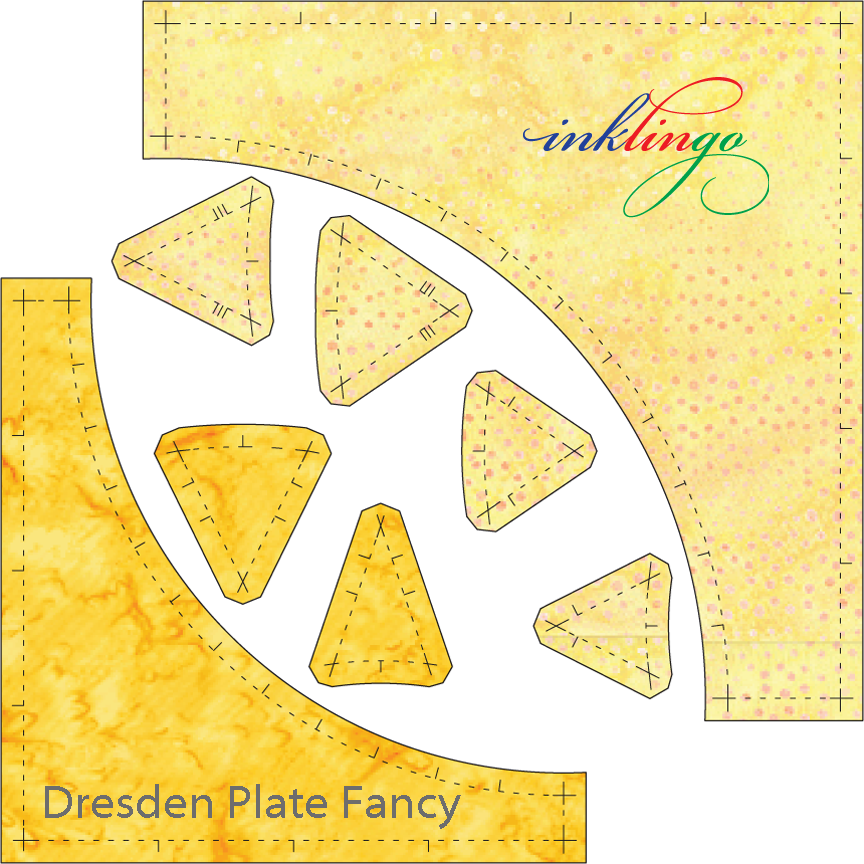 dresden plate fancy templates to print on fabric