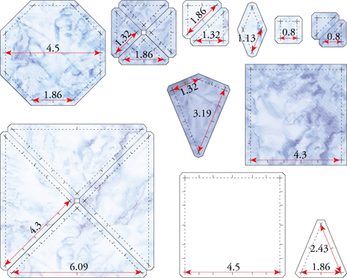 templates for 15 inch Feathered Star quilt block