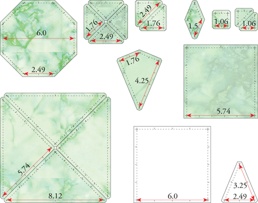 Feathered Star quilt templates