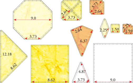 templates for 30-inch Feathered Star quilt block